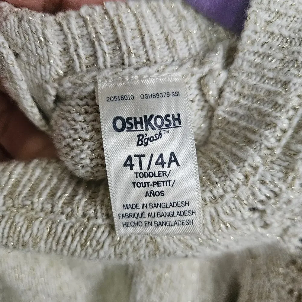 Oshkosh B'Gosh Cream Knit Sweater 4T